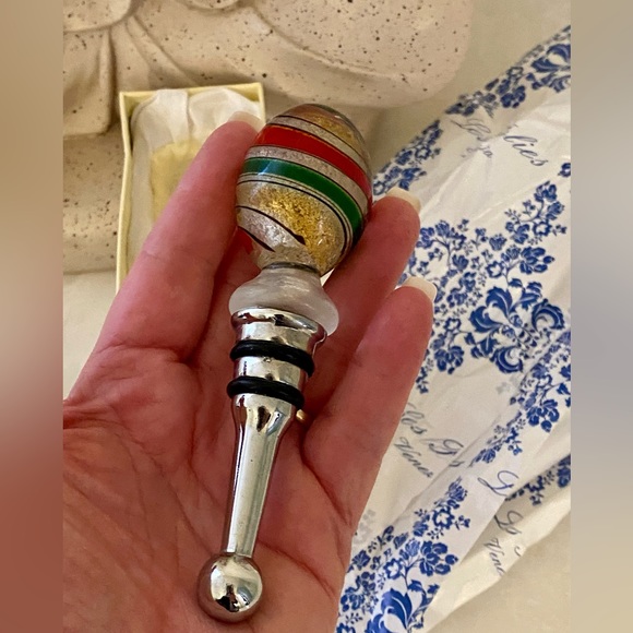 Venetian glass wine stopper - Picture 3 of 3